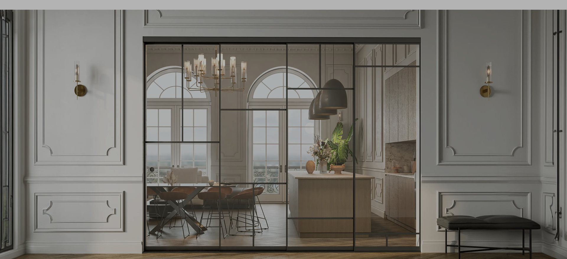 Premium framed sliding  glass wall for modern spaces