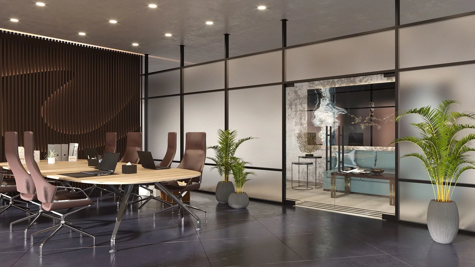 Clear glass Vs. frosted glass partition