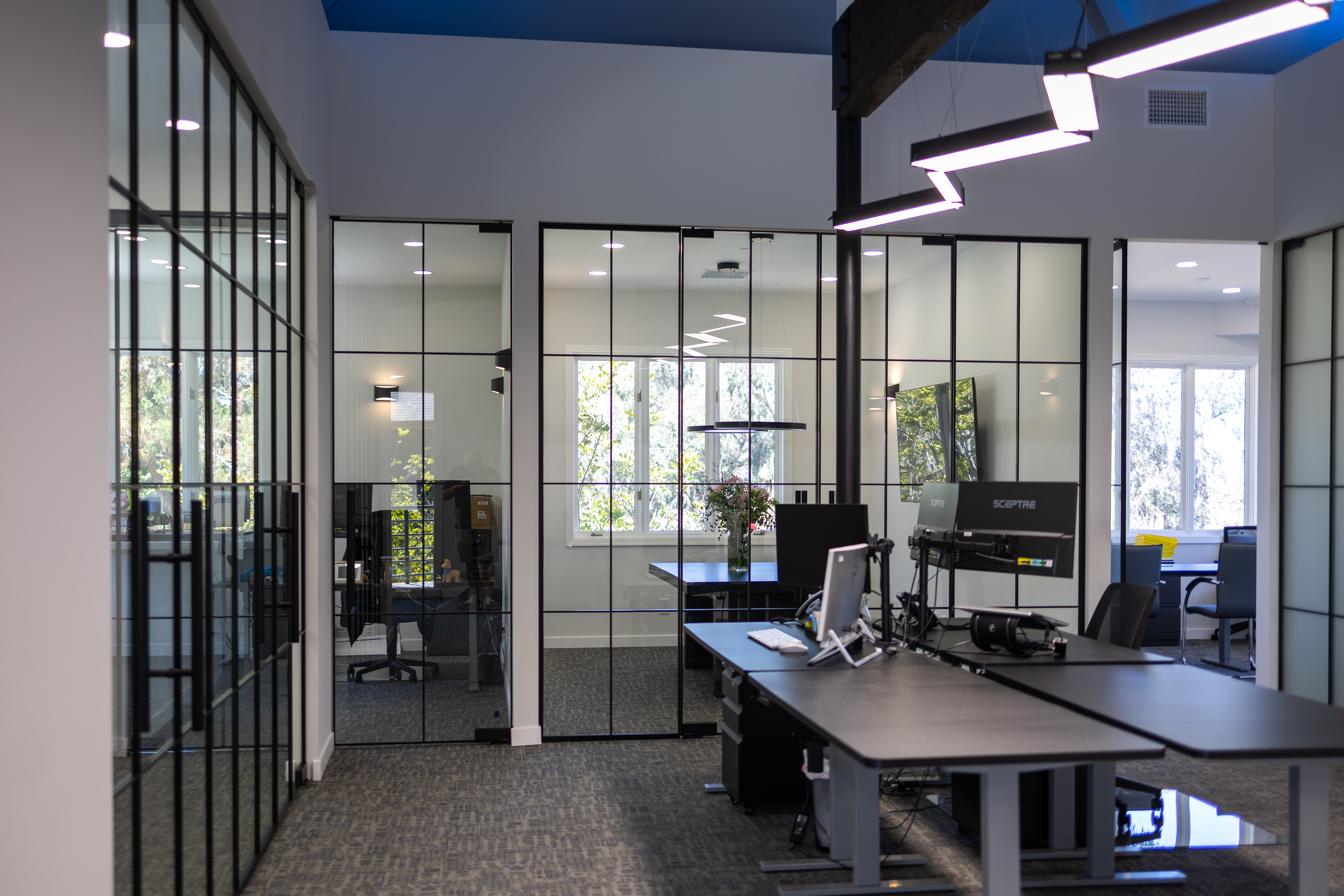 Sliding glass cubicle systems