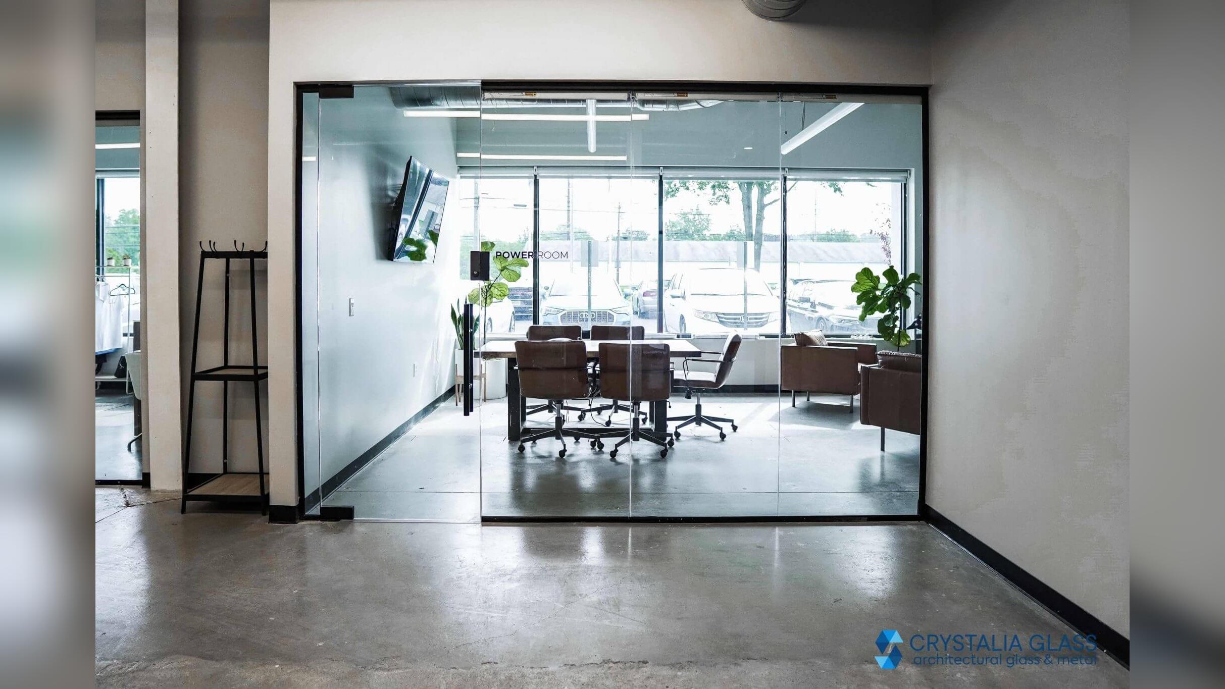 Frameless Partition – Swing Doors
