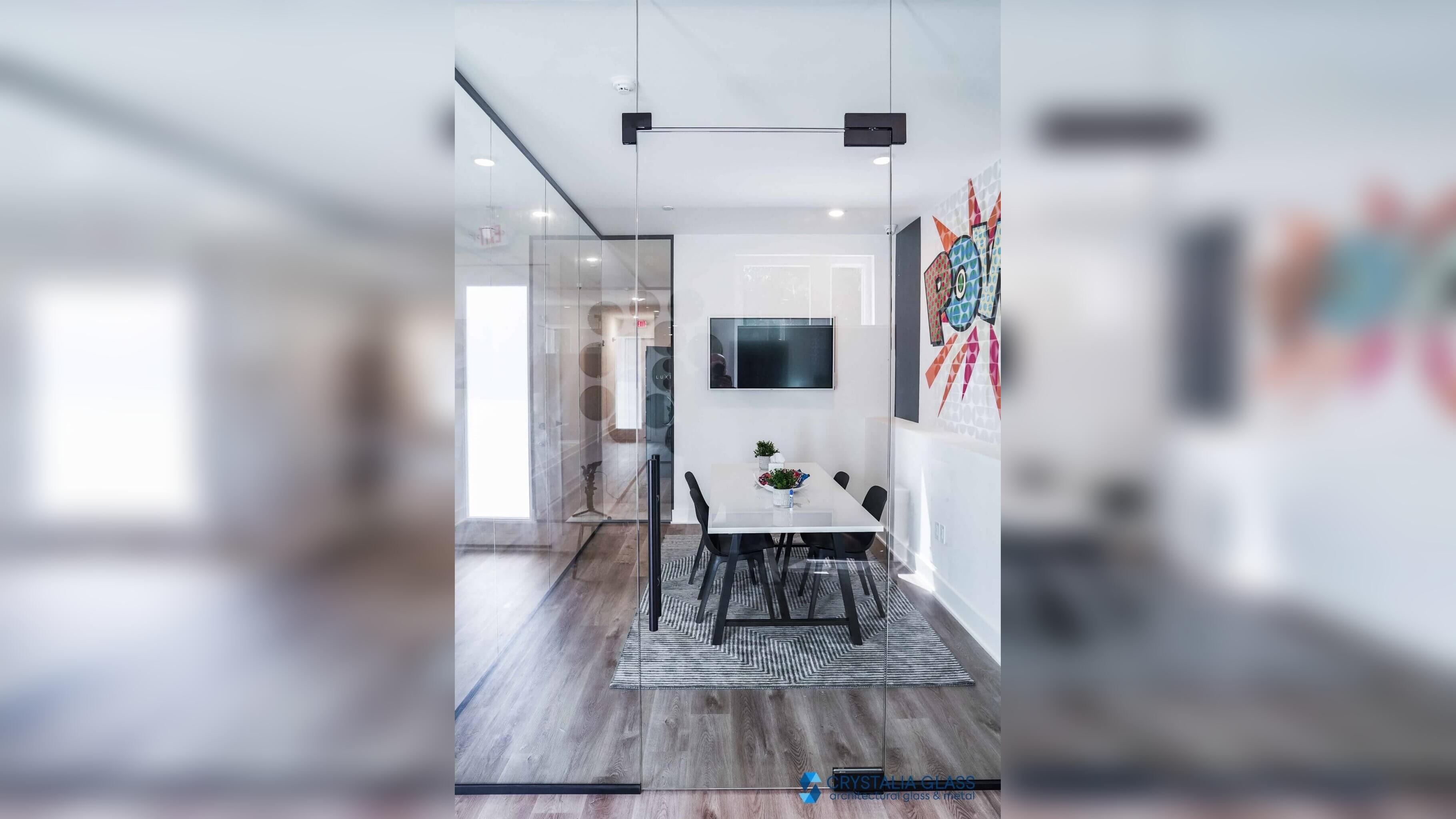 Frameless Partition – Swing Doors