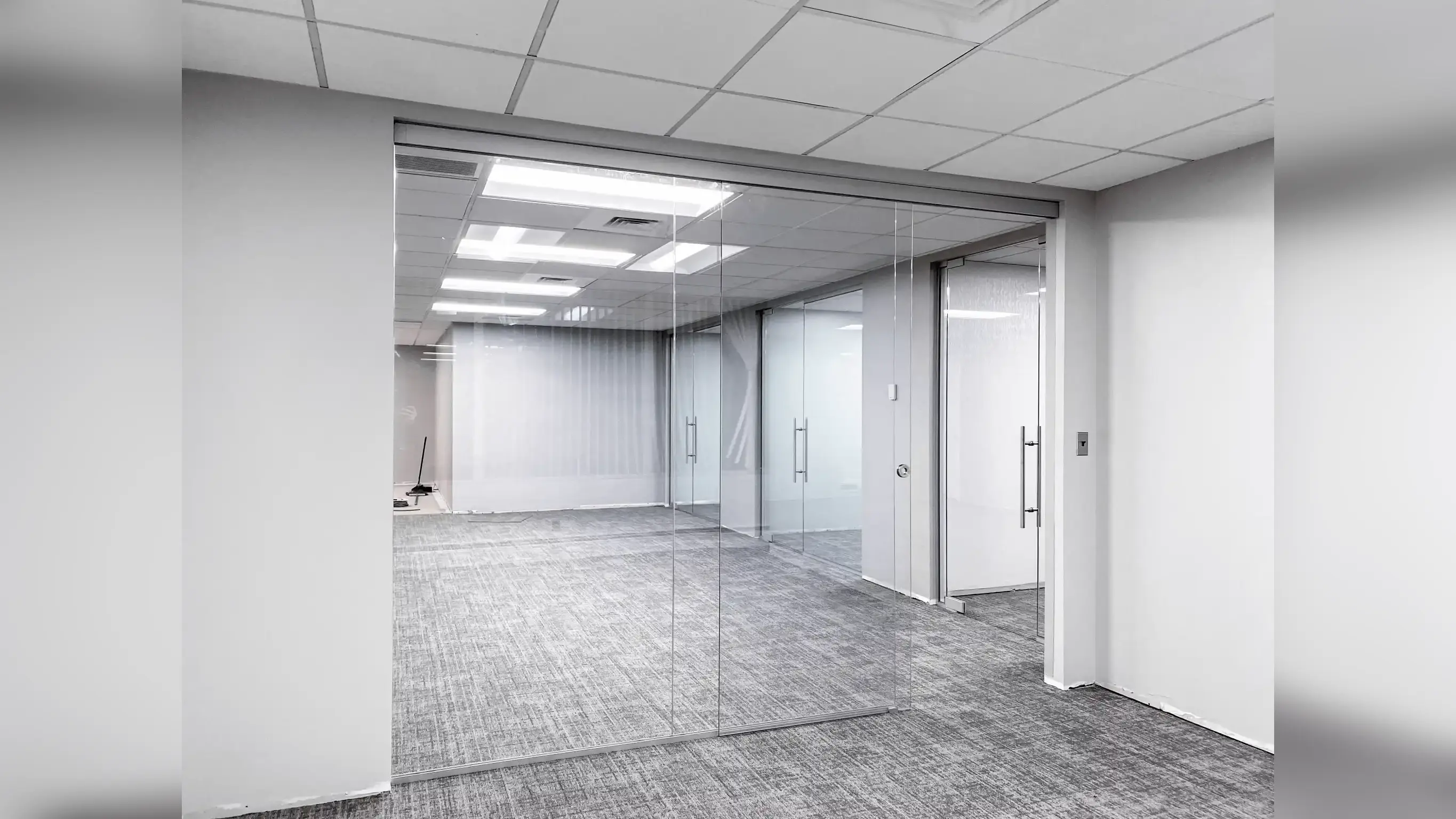 Frameless Partition – Swing Doors