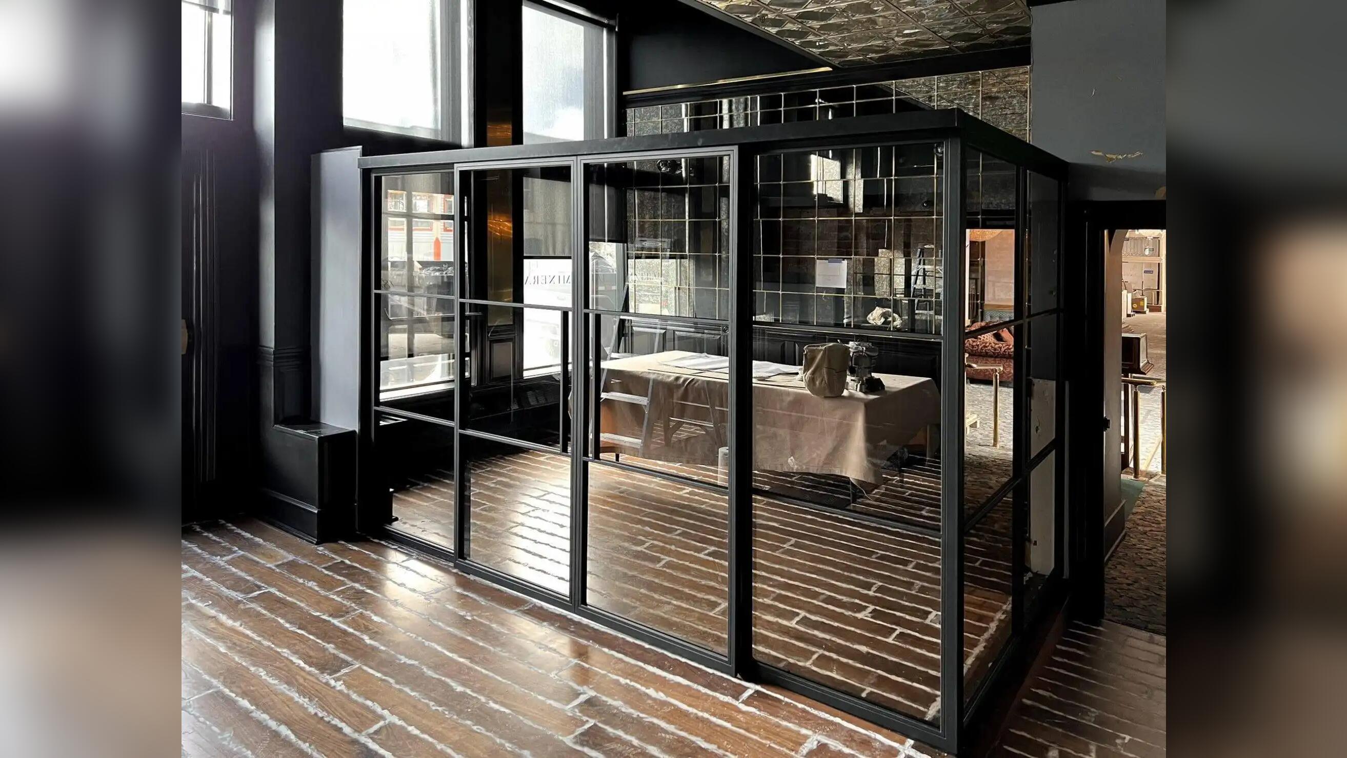 Steel Partition – Sliding Doors